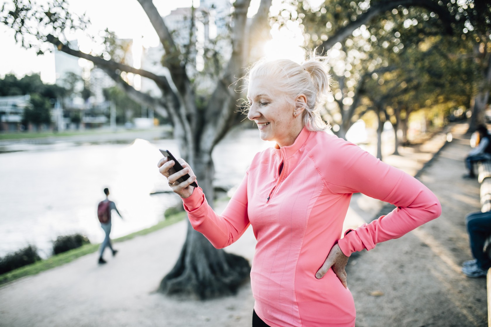 Woman taking a break from exercise
